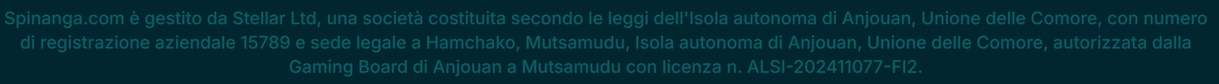 Licenza e Sicurezza di Spinanga Casino