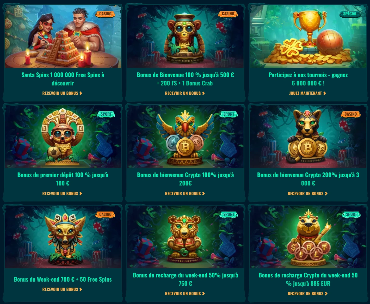 Boni et Promotions au Spinanga Casino