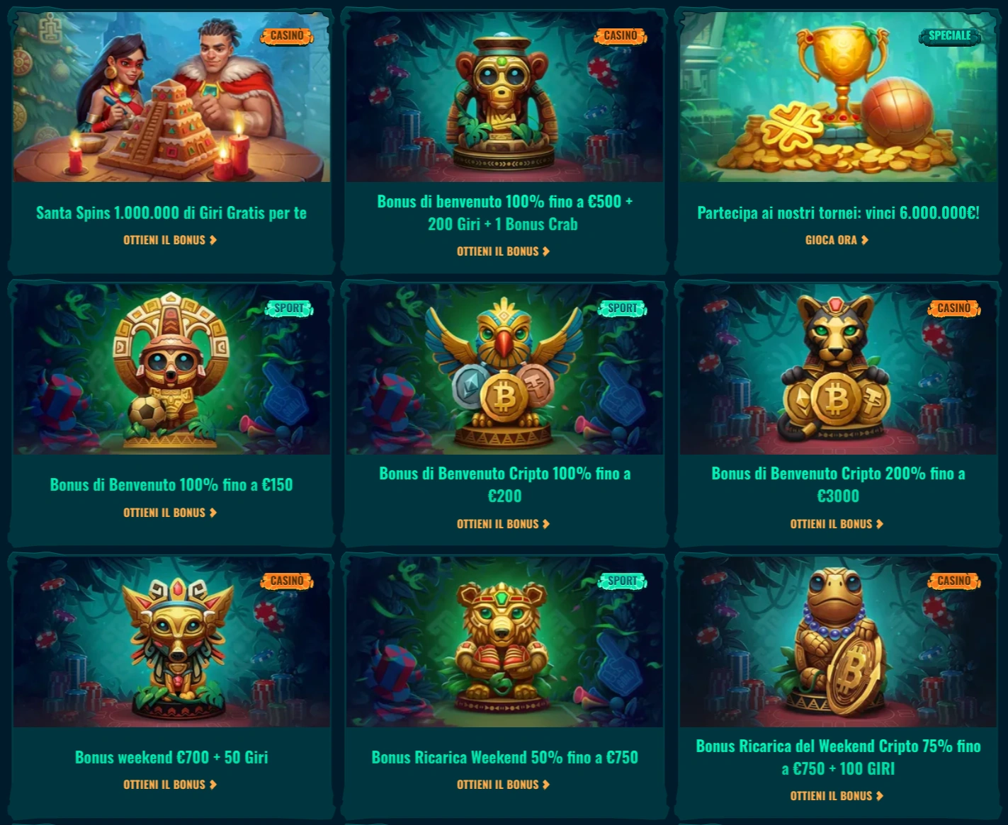 Bonus e Promozioni di Spinanga Casino