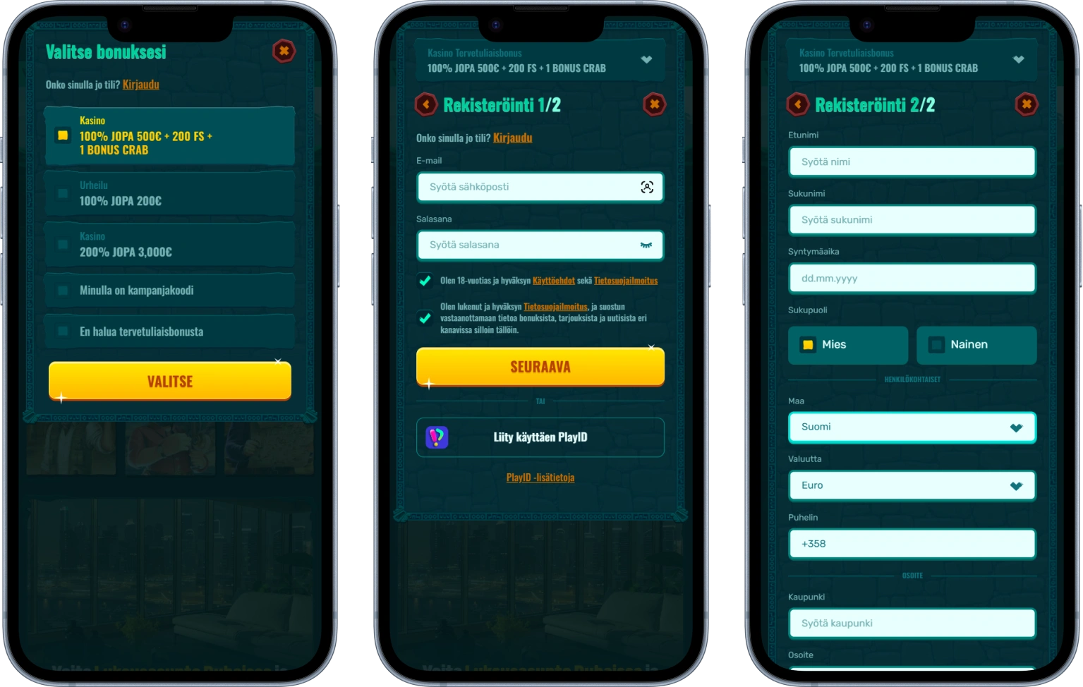 Spinanga Casinon Rekisteröinti ja Kirjautuminen