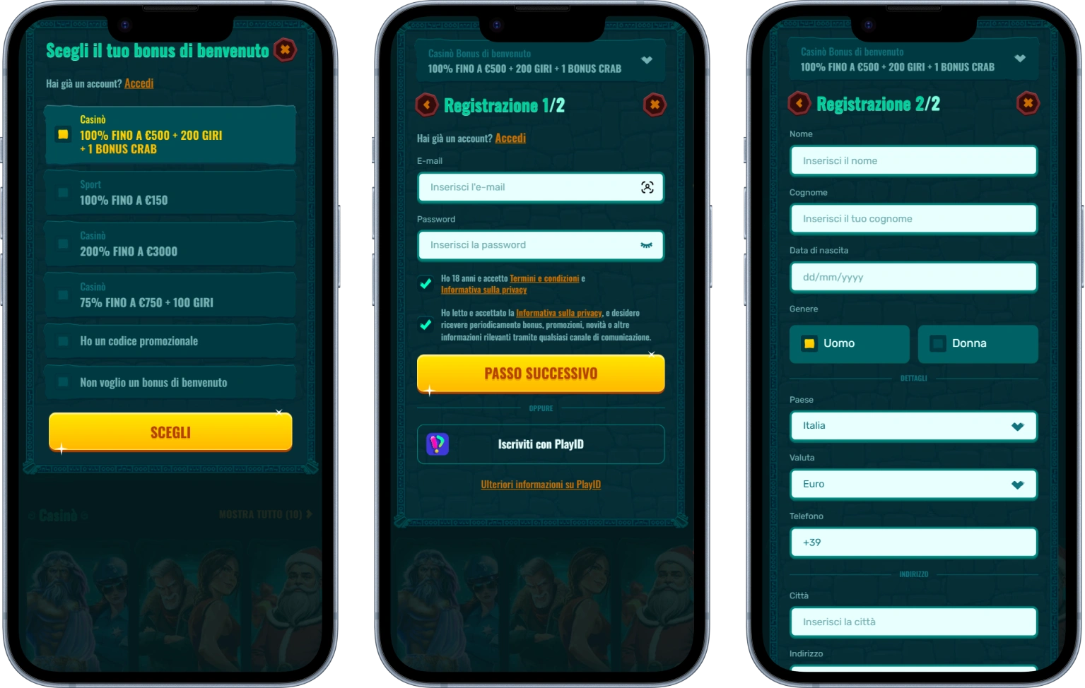 Registrazione e Accesso a Spinanga Casino