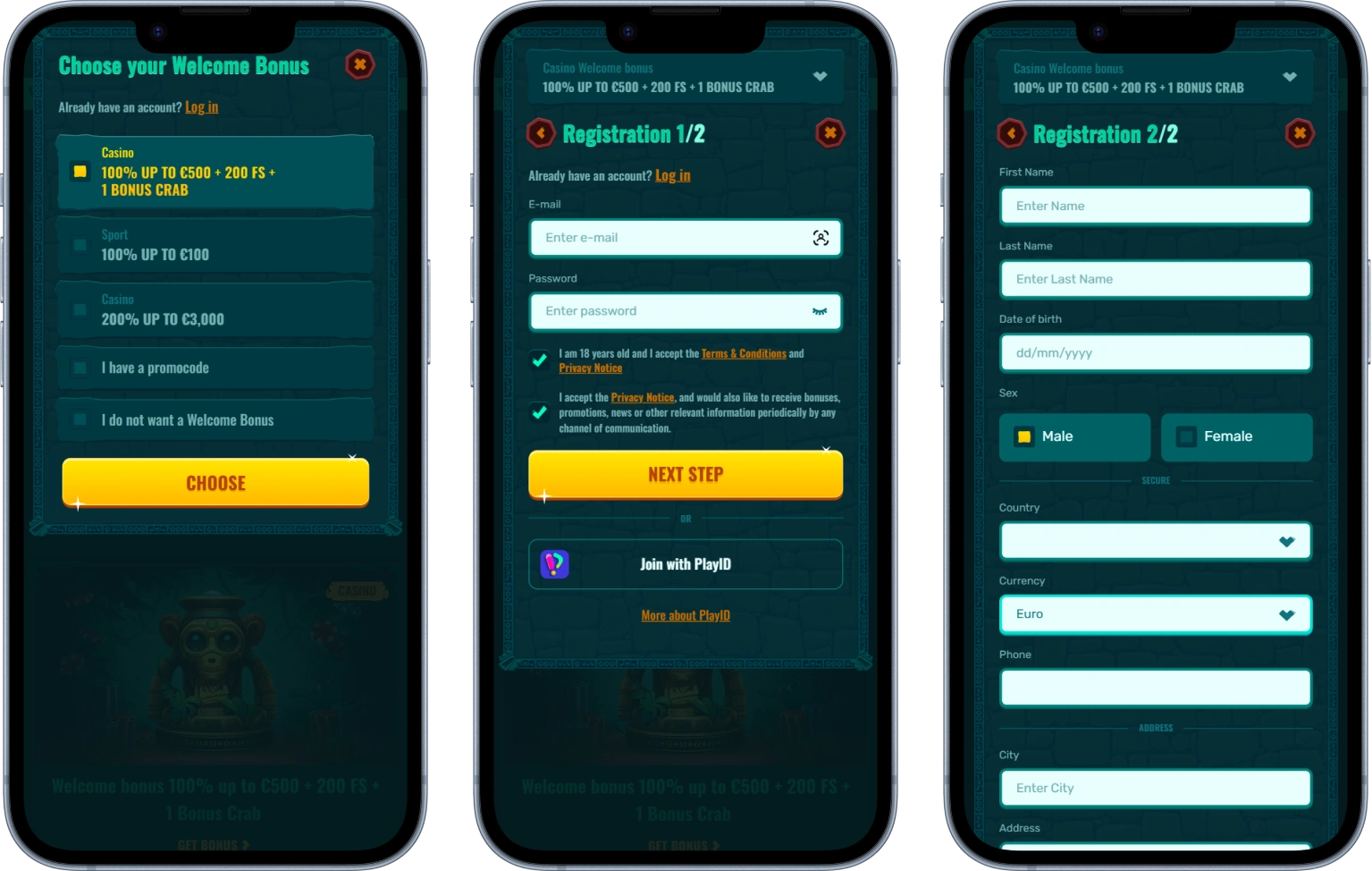 Spinanga Casino Registration and Login