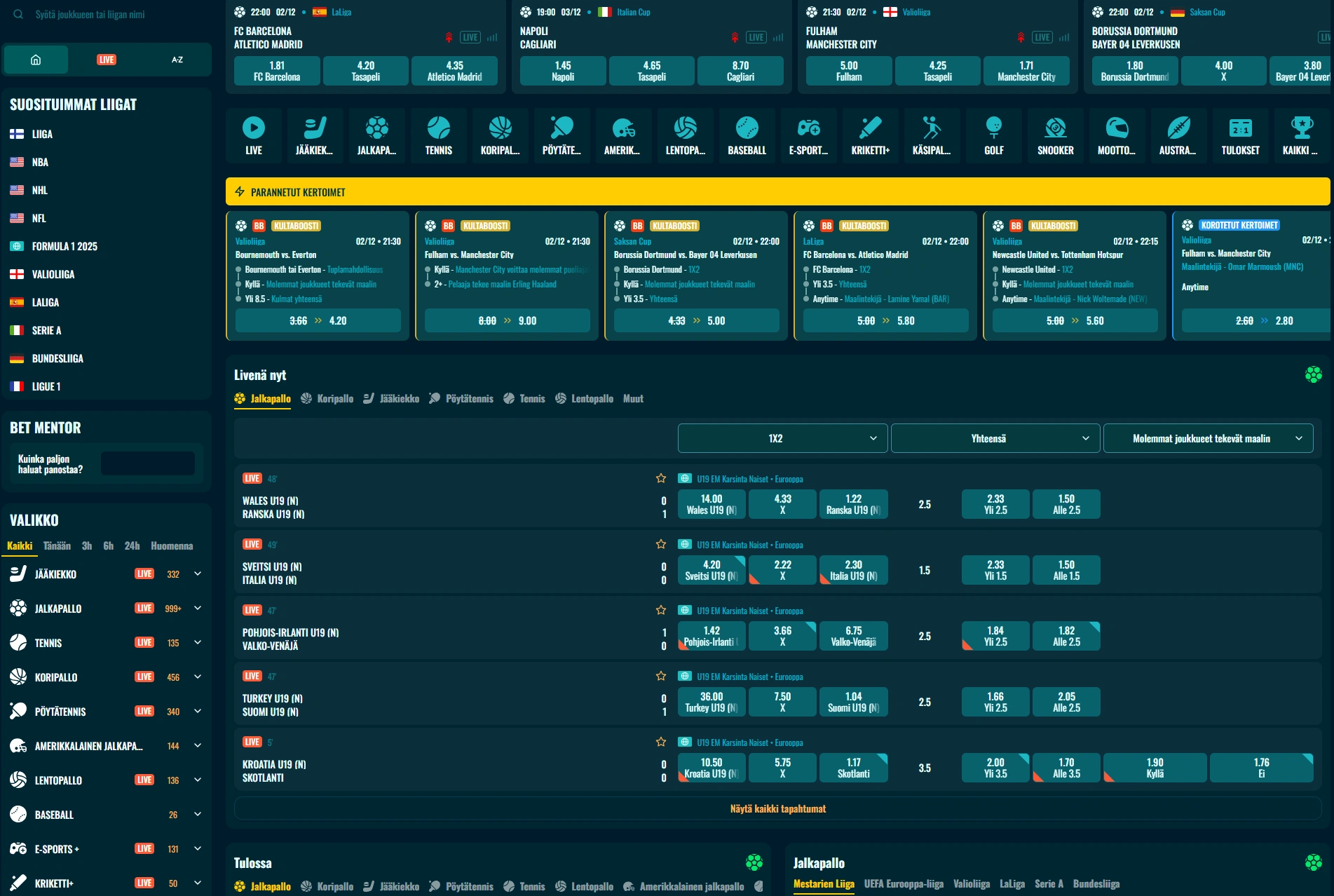Urheiluvedonlyönti Spinangassa