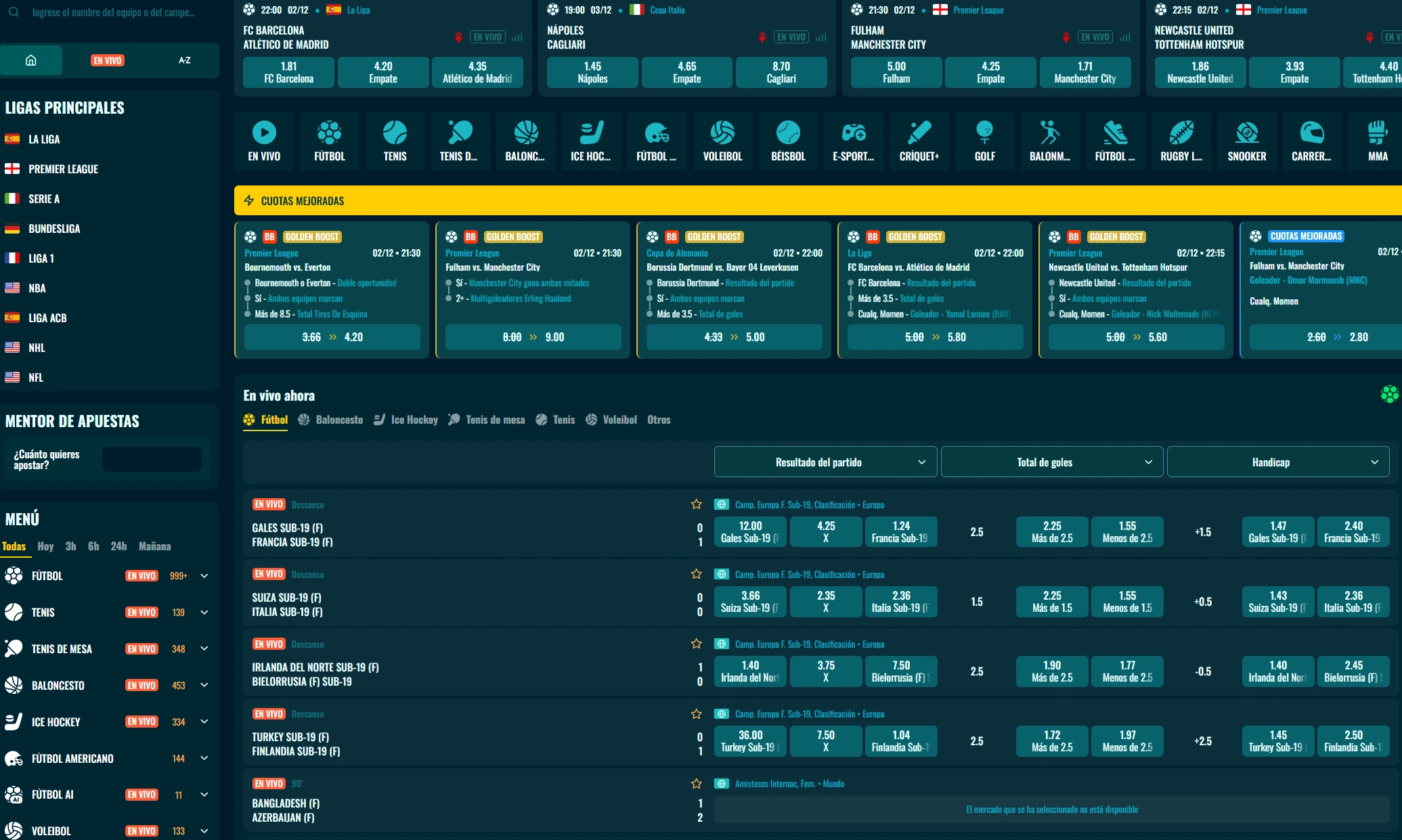 Apuestas Deportivas en Spinanga