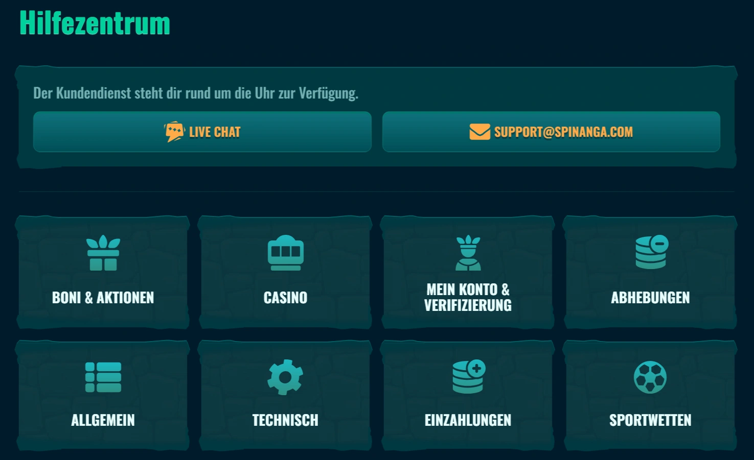 Kundenservice Spinanga