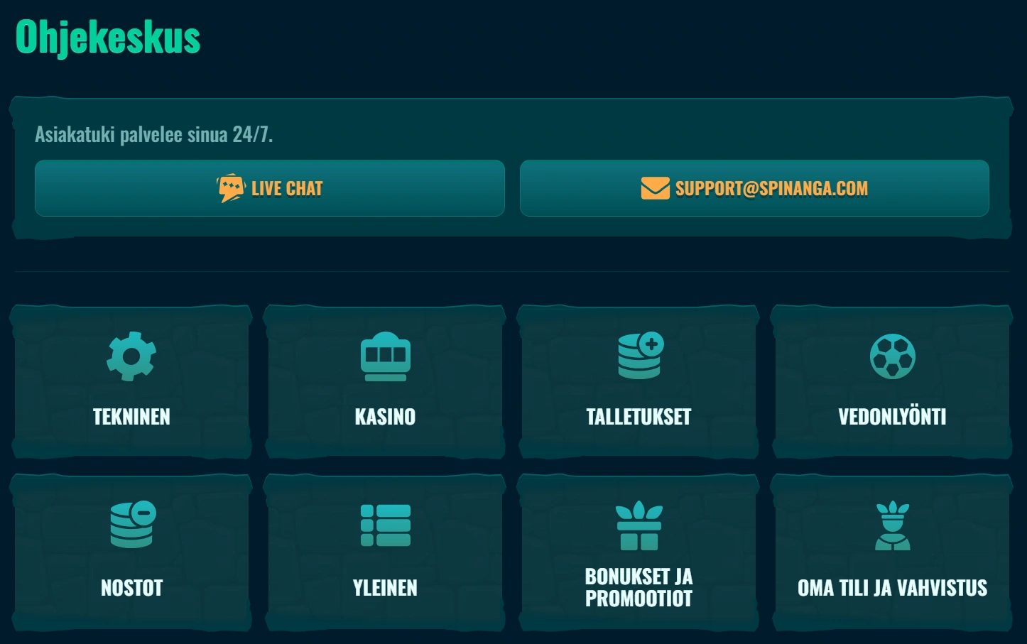 Spinanga Asiakaspalvelu