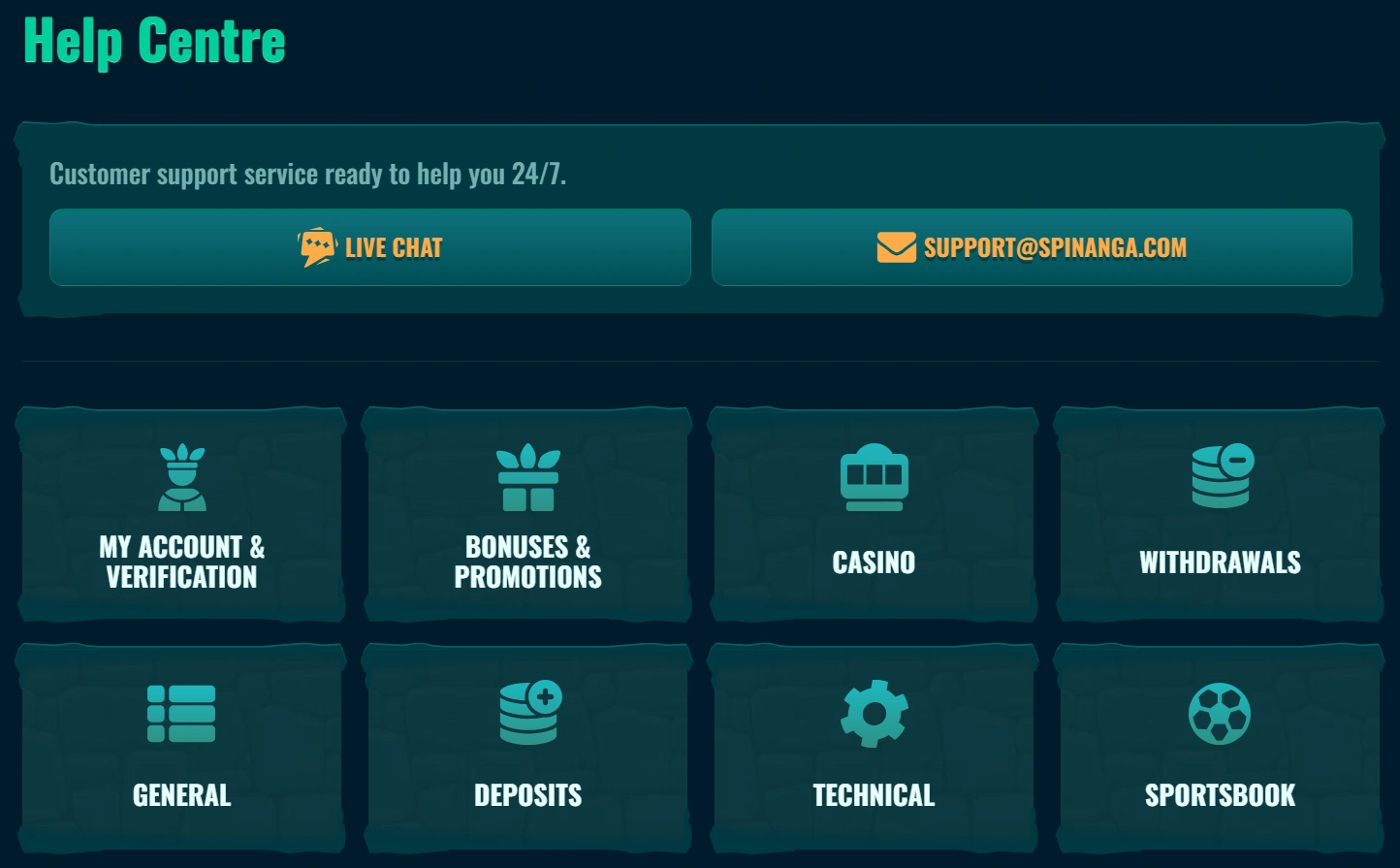 Spinanga Customer Service