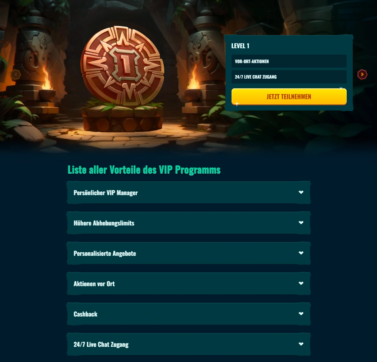 VIP-Status im Spinanga Casino