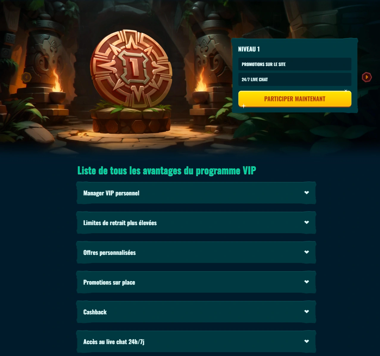 Statut VIP au Spinanga Casino