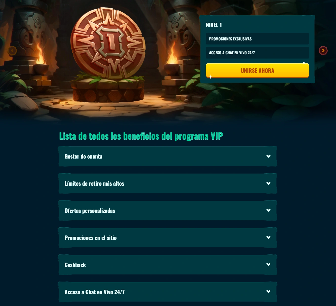 Estado VIP en el Casino Spinanga